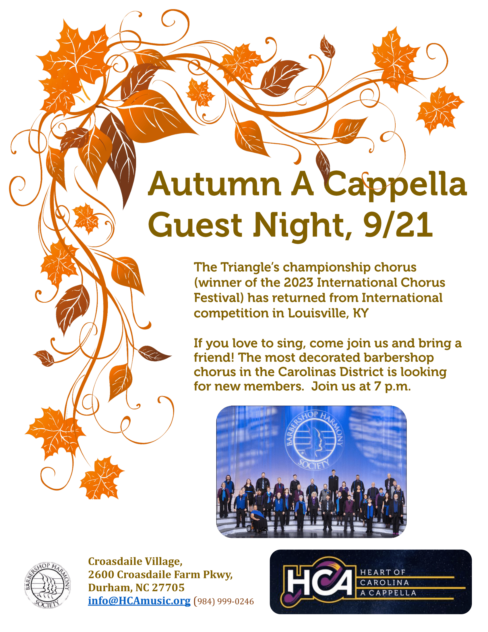 "Autumn A Cappella" Guest Night
