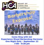 Join us for our Barbershop Express Guest Night, September 22